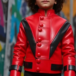 Kid’s Michael Jackson Thriller Jacket – Iconic Red Leather Jacket