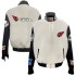 Men's Arizona Cardinals White Wool & Leather Full-Snap Varsity Jacket