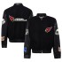 Men's Arizona Cardinals Black Wool & Leather Full-Snap Varsity Jacket