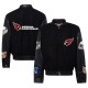 Men's Arizona Cardinals Black Wool & Leather Full-Snap Varsity Jacket