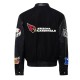 Men's Arizona Cardinals Black Wool & Leather Full-Snap Varsity Jacket