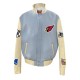 Men's Arizona Cardinals Blue Wool & Leather Full-Snap Varsity Jacket