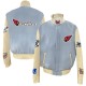 Men's Arizona Cardinals Blue Wool & Leather Full-Snap Varsity Jacket