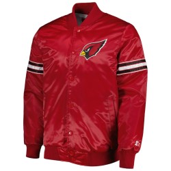 Men's Arizona Cardinals Starter Cardinal The Pick and Roll Full-Snap Jacket