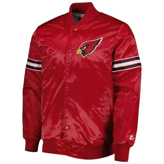 Men's Arizona Cardinals Starter Cardinal The Pick and Roll Full-Snap Jacket