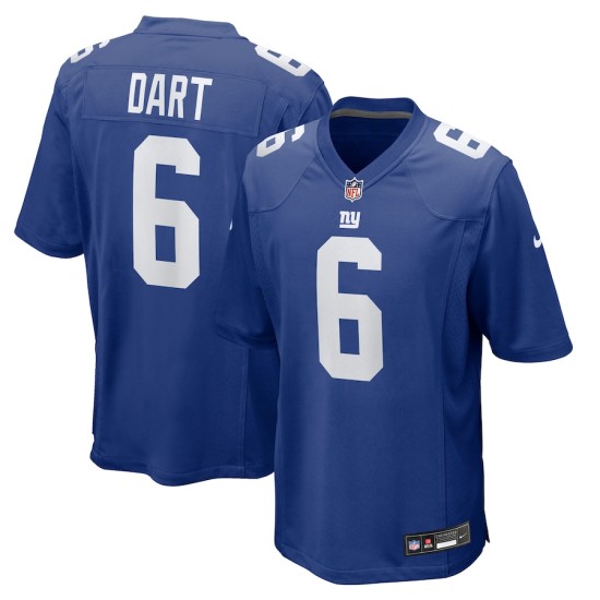 Men's New York Giants Jaxson Dart Nike Royal 2025 NFL Draft First Round Pick Game Jersey