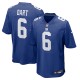 Men's New York Giants Jaxson Dart Nike Royal 2025 NFL Draft First Round Pick Game Jersey