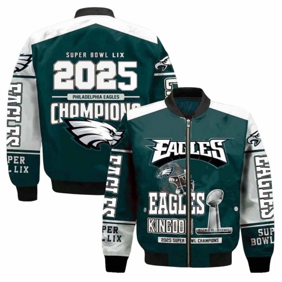 Philadelphia Eagles Super Bowl Lix Champions Bomber Jacket