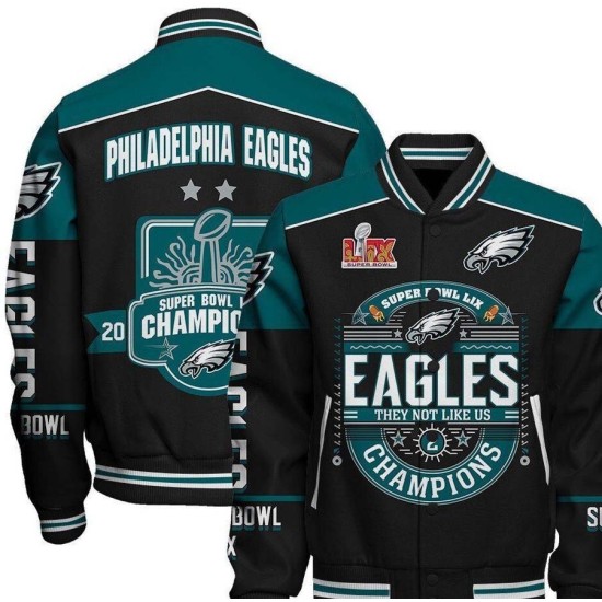  Philadelphia Eagles Super Bowl LIX Champions Varsity Jacket