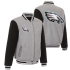 Men's JH Style Gray Philadelphia Eagles Fleece Full-Snap Jacket