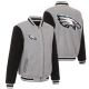 Men's JH Style Gray Philadelphia Eagles Fleece Full-Snap Jacket