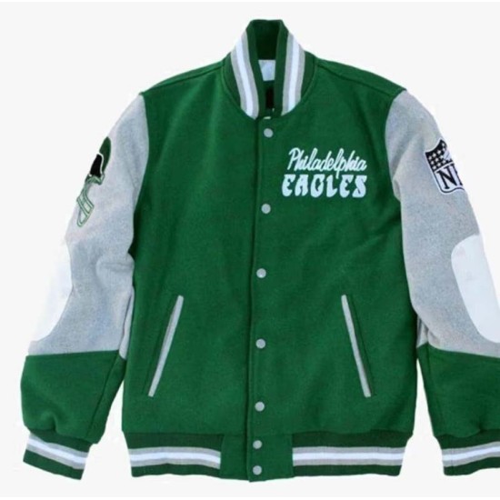 Philadelphia Eagle Green Letterman Varsity Jacket