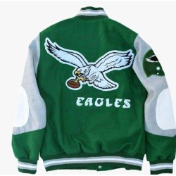 Philadelphia Eagle Green Letterman Varsity Jacket