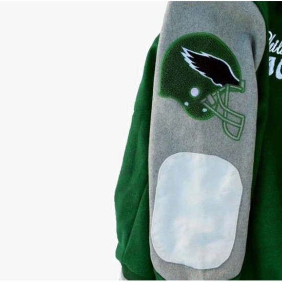 Philadelphia Eagle Green Letterman Varsity Jacket