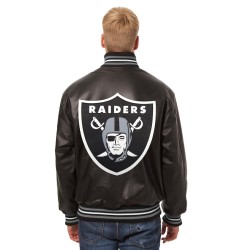 Men's Las Vegas Raiders JH Styles Black Leather Jacket
