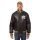 Men’s Pittsburgh Steelers Black Leather Jacket