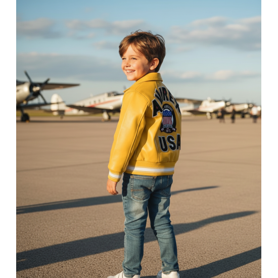 Avirex Icon Jacket - Icon Leather Jacket For Kids