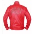 Daft Punk Red Eloctroma Get Lucky Jacket - Red Leather Jacket