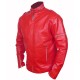 Daft Punk Red Eloctroma Get Lucky Jacket - Red Leather Jacket