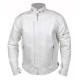 Daft Punk White Eloctroma Get Lucky Jacket with Zipper and Stitching Details