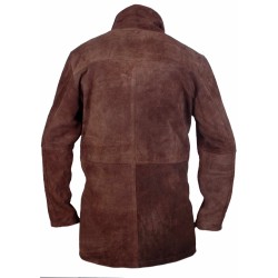 Longmire Coat - Mens Brown Suede Leather Longmire Jacket