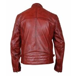 Mens Maroon Waxed  Jacket