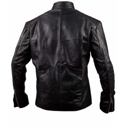 Mens Superman Black Leather Jacket