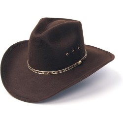 Longmire Leather Hat - Classic Men’s Brown Suede Cowboy Hat