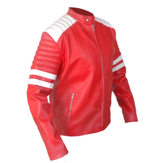 Tylor Durden - Fight Club Red Leather Jacket