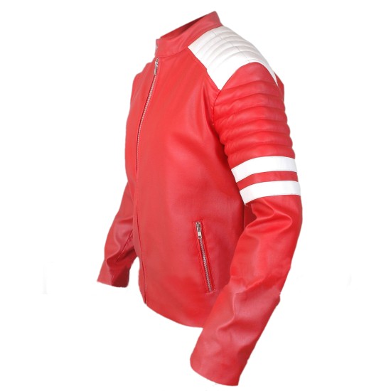 Tylor Durden - Fight Club Red Leather Jacket
