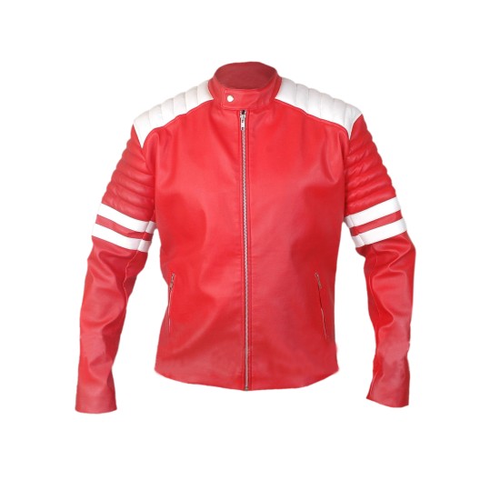 Tylor Durden - Fight Club Red Leather Jacket